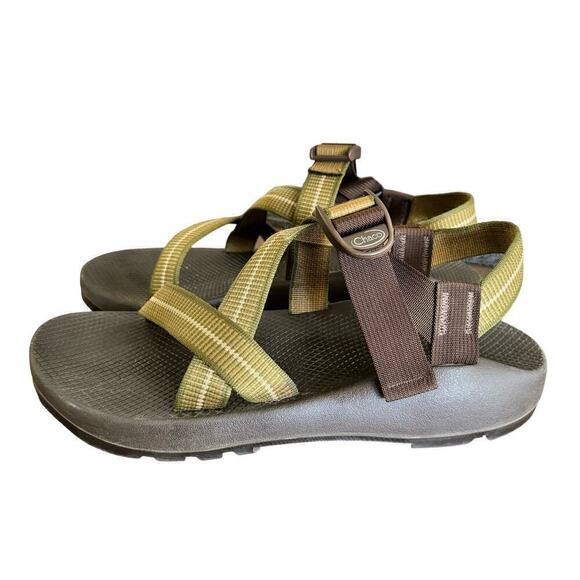 CHACO Z1 Brown/Green Nylon Strap Vibram Sole Men\'s Waterproof Sandals Size 12 main image 4